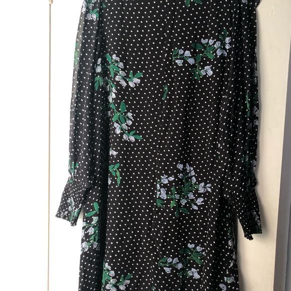 Ganni Rometty Ruffled Printed Georgette Dress 10 - Picture 5 of 11